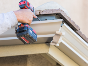 Professional gutter installation in progress in Lebanon