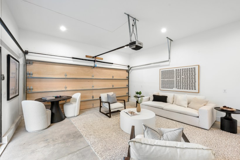 Home garage remodeled into a living area